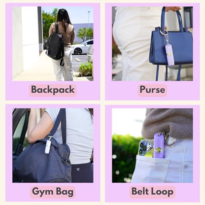 Securityman Personal Alarms for Women | Safety Alarm Keychain (Loud 130dB Siren and SOS Strobe Light) Everyday Self Defense Security Alarm Protection Device (Purple) - color: Purple