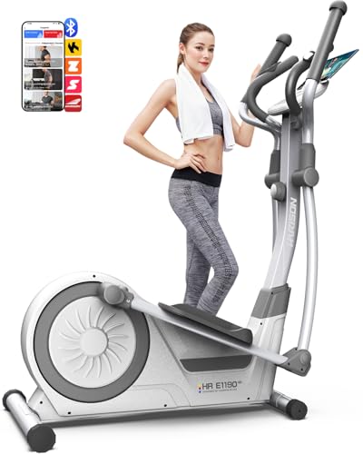 HARISON Elliptical Machine, 350 LB Capacity, 16-Level Resistance - color: Silver