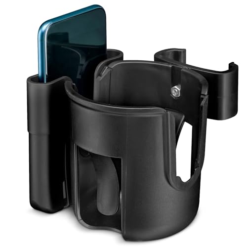 Cup and Phone Holder Compatible with Original Drive Medical Nitro Rollator Walker, Clip-On Cup Holder with Removable Phone Pocket, Fits Left or Right Side, Not Compatible with Nitro Sprint