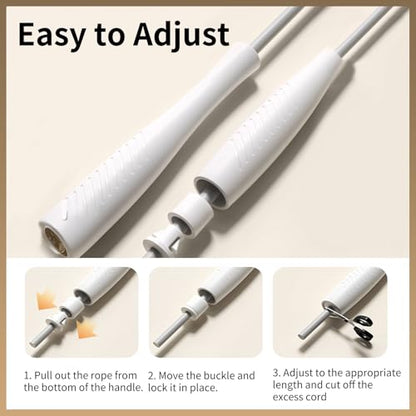 Jump Ropes Kids, Adjustable Children Jump Rope with ABS Handles and PVC Rope for Child Student Toddler - color: Grey