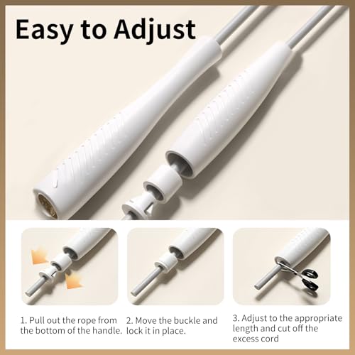 Jump Ropes Kids, Adjustable Children Jump Rope with ABS Handles and PVC Rope for Child Student Toddler - color: Grey