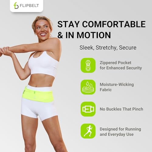 FlipBelt Air Adjustable - Spring Mint - MXL - color: Neon Yellow, size: XS-M