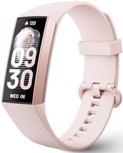 KPEP Fitness Tracker with 24/7 Heart Rate/SpO2/Blood Pressure/Sleep Monitor - color: Pink
