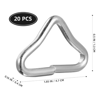 ibasenice 20Pcs Triangle Rings for Trampoline Buckles High Strength Replacement Clips for Jumping Mats for Outdoor Activities Crack Resistant Design for Enhanced Bounce