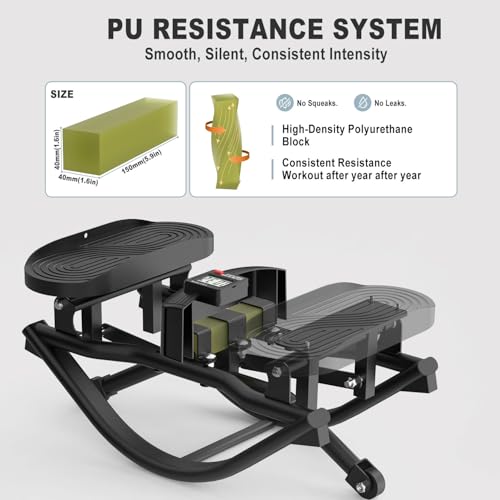 HOTWAVE Rock Stepper, The Rock Stepper Side to Side Exercise Machine - color: Black, size: Pro
