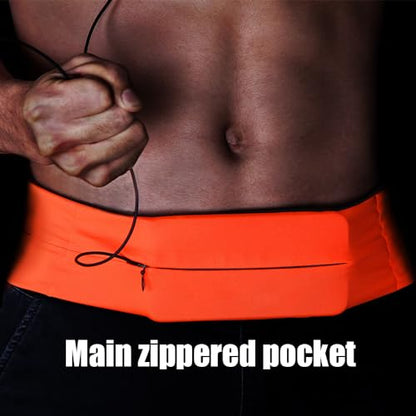 AnsrJ Slim Running Belt,Pockets with Zippers,Waist Pack for Phone Holder. - color: camouflage, size: X-Large