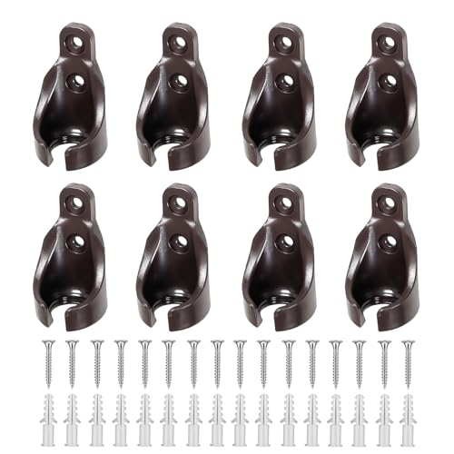 8Pcs Bungee Ball Receivers Brackets, Universal Bungee Kit Parts - color: Brown