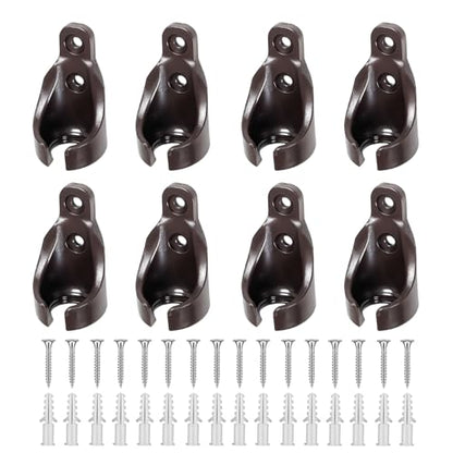 8Pcs Bungee Ball Receivers Brackets, Universal Bungee Kit Parts - color: Brown