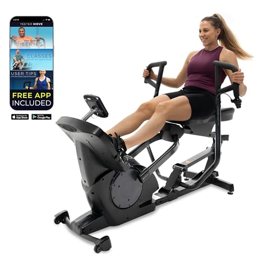 Teeter Power10 Rower with 2-Way Magnetic Resistance Elliptical Motion - Indoor Rowing Machine w/HRM Connectivity, Teeter Move App - Free Classes & Coaching - style: Power10