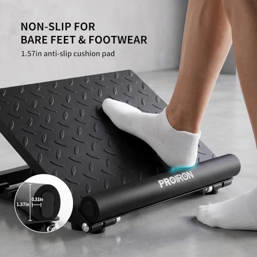 PROIRON Steel Slant Board for Calf Stretching，Calf Stretcher Slant Board for Squats 5 Adjustable Incline Angles，Incline Board 660lbs Weight Capacity for Ankle Stretching Training Home Gym