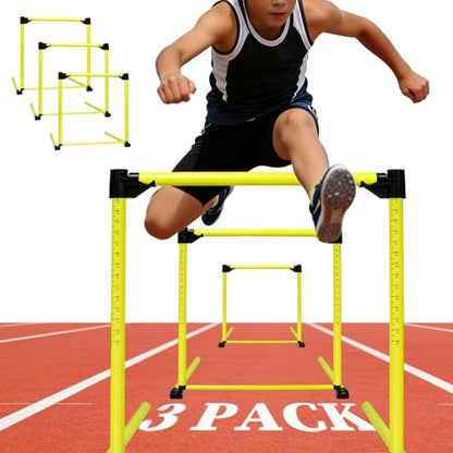 3 Pack Adjustable Height Hurdles Training Equipment, Detachable
