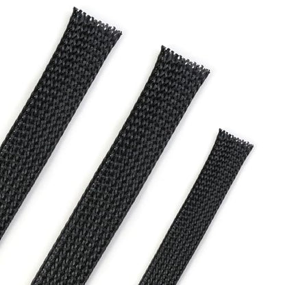 25ft PET Expandable Braided Cable Sleeve 1/3inch(8mm) Pet Braided Cable Sleeve for Audio Video Device Wire Automotive Wire (Black) - color: Black, size: 8mm"(1/3 inch)