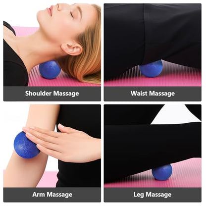 GOGO Massage Lacrosse Ball for Physical Therapy, Myofascial Release, Yoga Deep Tissue, Trigger Point, Muscle Soreness (Royal Blue) - color: Royal Blue