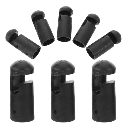 BESPORTBLE 8pcs Black Trampoline Pole Covers, Plastic Rod Caps, Replacement Trampoline Parts, Easy Installation, Durable Protection for Various Models