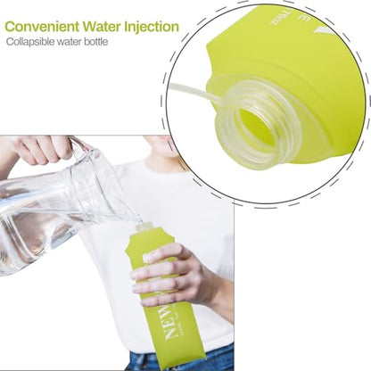 Soft Flask Running Bottles Collapsible Water Bottle Foldable for Traveling Running Vest Collapse Hydration TPU 500ml for Runner (500ml-Pack of 2) - color: 500ml-2pcs