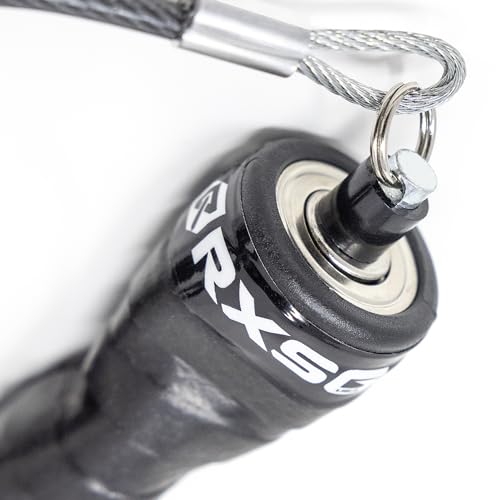 Rx Smart Gear Jump Rope - Black Ops Ergonomic Handles with Trans Black Cable Buff 3.4 | Jump Smart Weighted Speed Rope for Sports & Fitness, MMA, HIIT, Cardio Workout - size: Medium