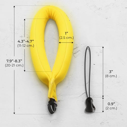 Nordic Flash Floating Wrist Strap (2-pack) for Phone & Action Camera - Compatible with GoPro Hero 13, Insta360 X4, DJI Action 5 Pro, OM System TG-7, Kodak PixPro WPZ2 & iPhone - Bright Yellow - color: Bright Yellow