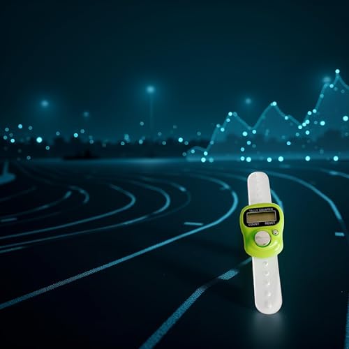 Finger Tally Counter,LED Digital,Clicker Counter,Digital Electronic Tasbeeh Counters,Handheld Number Click Counter,Electronic Counter Tally Counter,Track and Field Lap Counters (Crisp Green)