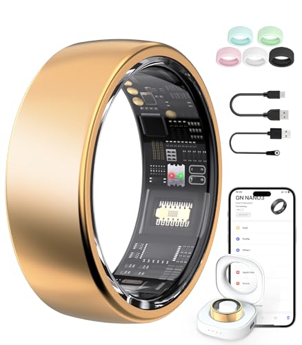 AI Smart Ring for Women Men, Health Ring with AI Health Analysis - color: Rose Gold, size: 10#