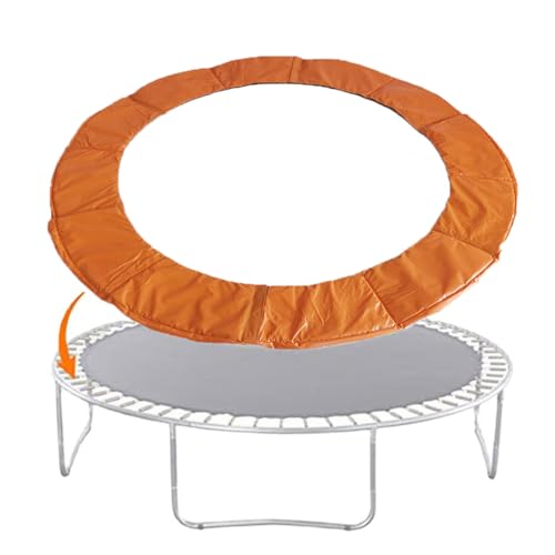Replacement Trampoline Safety Pad Mat, 6FT 8FT 10FT 12FT 13FT 14FT 16FT UV Resistant Safety Mat Spring Cover - color: Orange, size: 14FT-427cm