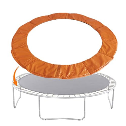 Replacement Trampoline Safety Pad Mat, 6FT 8FT 10FT 12FT 13FT 14FT 16FT UV Resistant Safety Mat Spring Cover - color: Orange, size: 14FT-427cm
