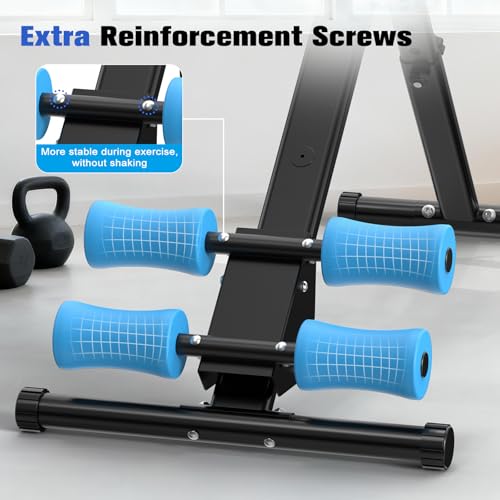 RELIFE REBUILD YOUR LIFE AB Workout Machine Adjustable Ab Trainer Machine - color: Blue