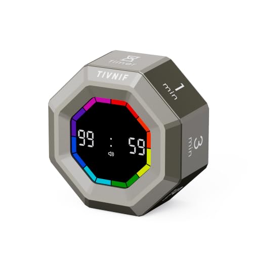 Visual Timer for Kids Kitchen Timer Pomodoro Magnetic Visual Countdown - color: Gray