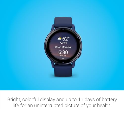 Garmin vívoactive® 5, Health & Fitness GPS Smartwatch, 42mm, Navy - color: Navy