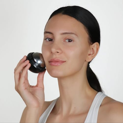 Nurse Jamie Super-Cryo Massaging Orb – Stainless Steel Roller for Face & Body – Long-Lasting Cooling & Warming Therapy for Circulation, Recovery & Tension Relief - color: Black (Small)