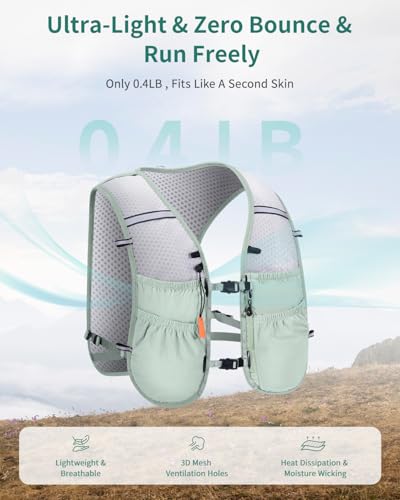 ECOHUB Running Hydration Vest Backpack with 2*500ML Soft Flask