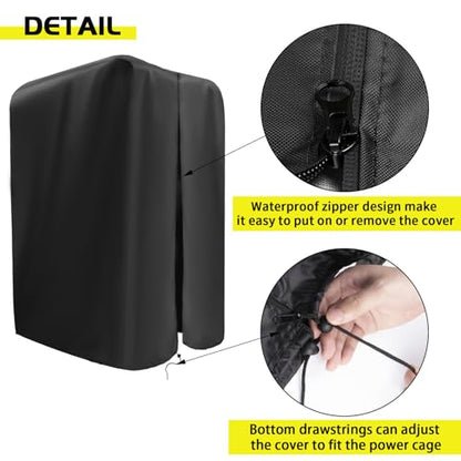 47"-110"W Squat Rack Cover with Waterproof Zipper for Gym Equipment - size: 55.8"W x 40"D x 80"H