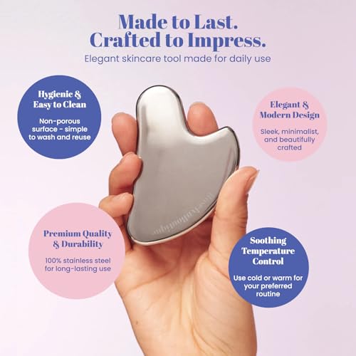 ROSELYNBOUTIQUE Gua Sha Facial Tools & Stainless Steel Face Roller