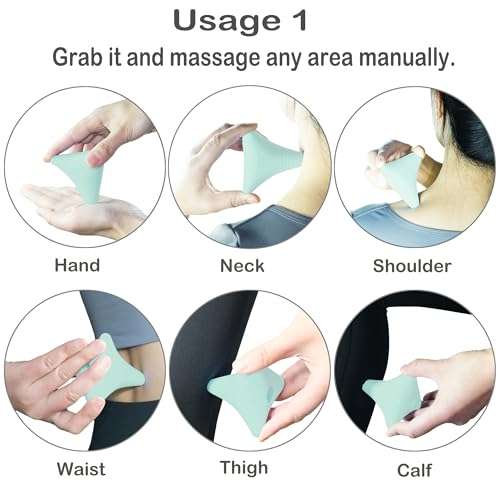 Trigger Point Massage Ball Manual Massager Tool 2.8”×2.9”. Green - color: Green