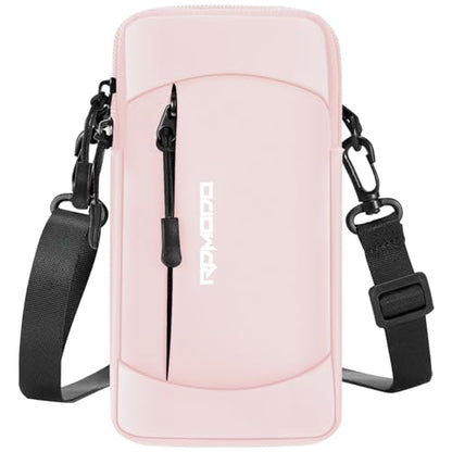 Arm Phone Holder for Running, Crossbody Bag 2-in-1, 7.5 Inch Pink - color: 07-Pink + Black Strap