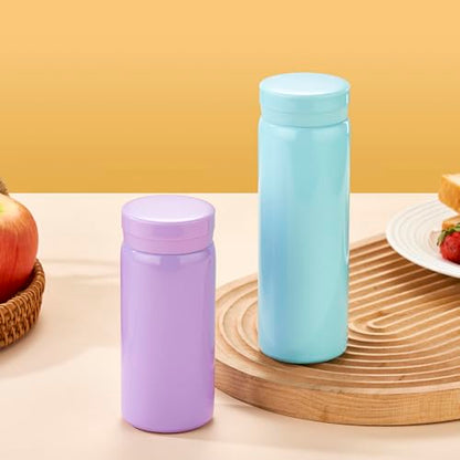 10oz Mini Water Bottle Stainless Steel Thermos Small Flask - Insulated Vacuum, Leak Proof, Keeps Drinks Hot/Cold - Ideal for Coffee, Tea, Water - Light Blue - color: Light Blue, size: 9.5 Ounces