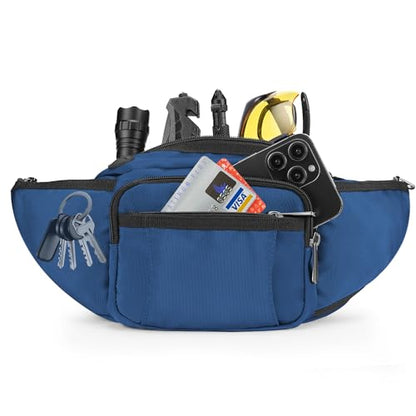 NOOLA Fanny Pack with Water Bottle Holder, Hiking Waist Bag for Men Women - color: Blue