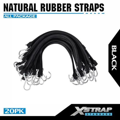 XSTRAP STANDARD 20PK 100% EPDM Bungee Cords 15" Natural Rubber Tarp Straps - size: 15''