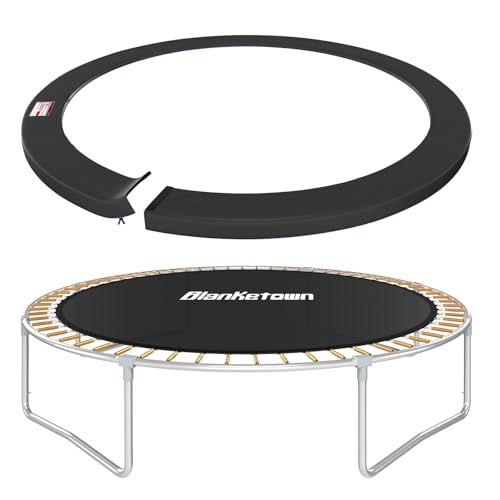 Trampoline Replacement Pad, Thick UV/Water Resistant Spring Cover 10-16FT - color: Black, size: 15FT