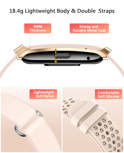 Smart Bracelet for Women, 24/7 Wearable Health Activity Fitness Trackers - color: Pink