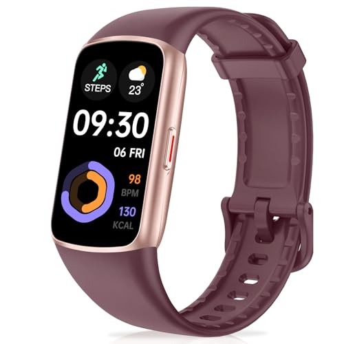 Zeacool Fitness Tracker with 24/7 Heart Rate, Blood Oxygen Sleep Monitor, 123 Sports Modes Calories Smart Watch,IP68 Waterproof Step Counter Activity Trackers Health Pedometer for Women Men - color: Bordeaux