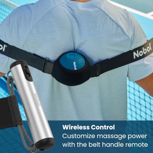 Nobol MyoSphere® Vibration Massage Ball & MyoBelt Kit, Portable Muscle Recovery Tool with Bluetooth Belt Remote Deep Tissue Vibration Rechargeable Massager - Space Black - color: Space Black