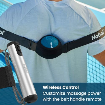 Nobol MyoSphere® Vibration Massage Ball & MyoBelt Kit, Portable Muscle Recovery Tool with Bluetooth Belt Remote Deep Tissue Vibration Rechargeable Massager - Space Black - color: Space Black
