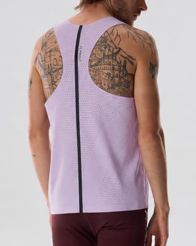 FlipBelt Men's Marathon Mesh Tank - color: Lavender Purple, size: X-Large