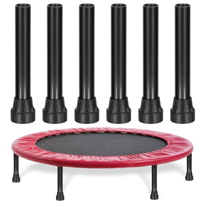 Mipcase 6pcs Universal Trampoline Replacement Legs Mini Trampoline Leg Cap Tip with Covers Pad Stainless Steel Trampoline Leg Tube Trampolines Bounce Part