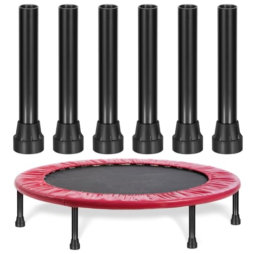 Mipcase 6pcs Universal Trampoline Replacement Legs Mini Trampoline Leg Cap Tip with Covers Pad Stainless Steel Trampoline Leg Tube Trampolines Bounce Part