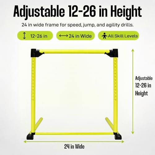 3 Pack Adjustable Height Hurdles Training Equipment, Detachable