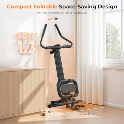 OWLSKY Ab Machine, Adjustable Ab Trainer Machine for Abs Workout at Home Gym, Foldable, Knee Protection, LCD Monitor, Device Holder, 400 LBS,Abdominal Trainer for Stomach Workout - style: Black
