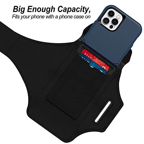 Armband for Samsung Galaxy S26 Ultra/S25 Ultra/S24 Ultra/S23 Ultra/S22 Ultra/S21 Ultra/S20 Ultra/S26+/S25+/S24+/S23+/S22+/S21+/S20+/S10+/S9+/S8+, with Zipper Pocket for for Galaxy Buds (Black) - color: Black