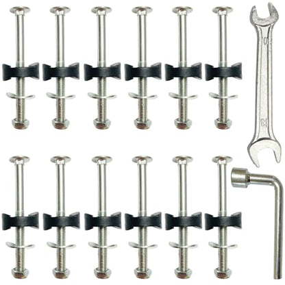 12 PCS Long Trampoline Screws 3.15 Inch, Anti-Loose Trampoline Bolts and Nuts, Trampoline Replacement Parts, with Screw Installation Tools (Screw Length: 3.15 Inch) - size: Screw Length: 3.15inch