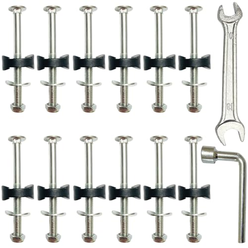 12 PCS Long Trampoline Screws 3.15 Inch, Anti-Loose Trampoline Bolts and Nuts, Trampoline Replacement Parts, with Screw Installation Tools (Screw Length: 3.15 Inch) - size: Screw Length: 3.15inch